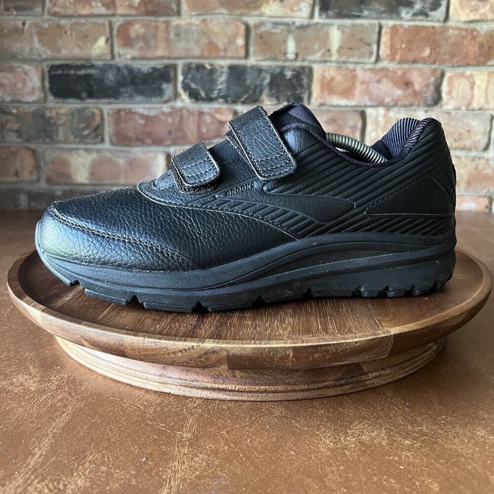 Brooks Addiction Walker 2 Women's 9 Black Leather Walking Sneaker Shoes